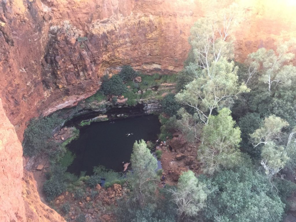 looking-down-into-circular-pool