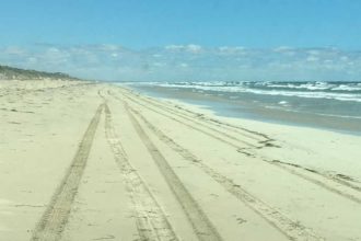 Driving on the beach